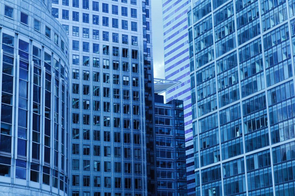 Modern glass building architecture